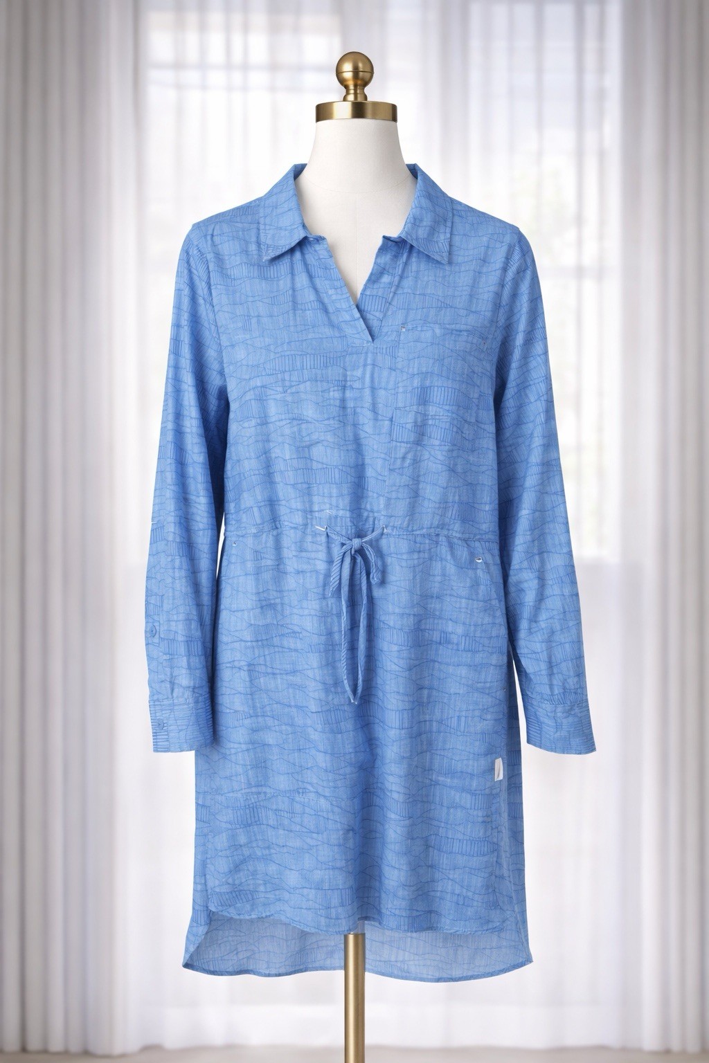 New Shore to Summit Dress Size M Blue Swim Cover Up Fishing Beach Hiking Pockets
