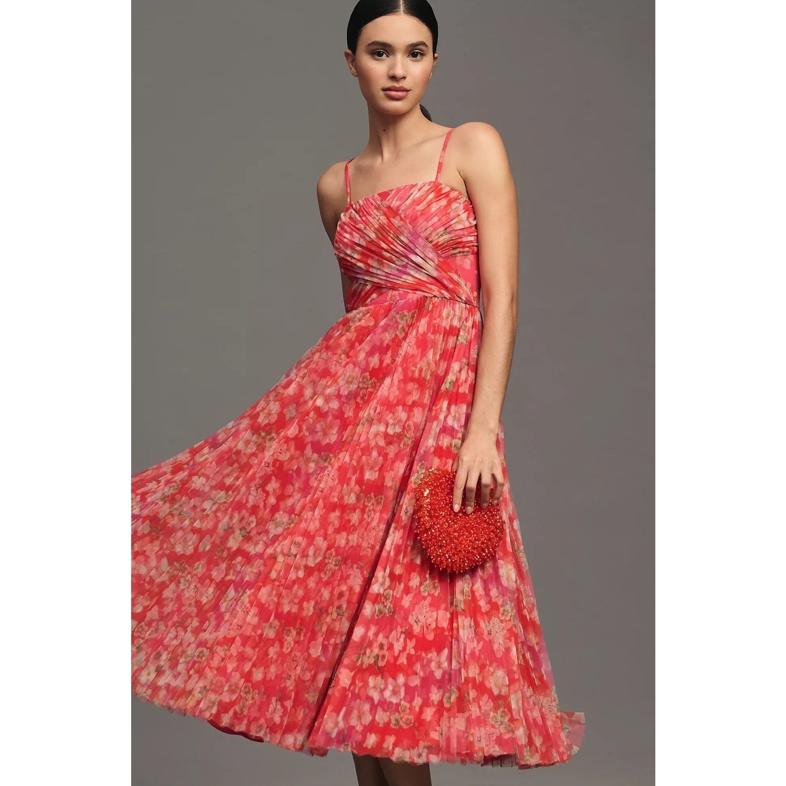 NWT❤️Anthro Hutch Quinn Sleeveless Pleated Midi Dress sz12