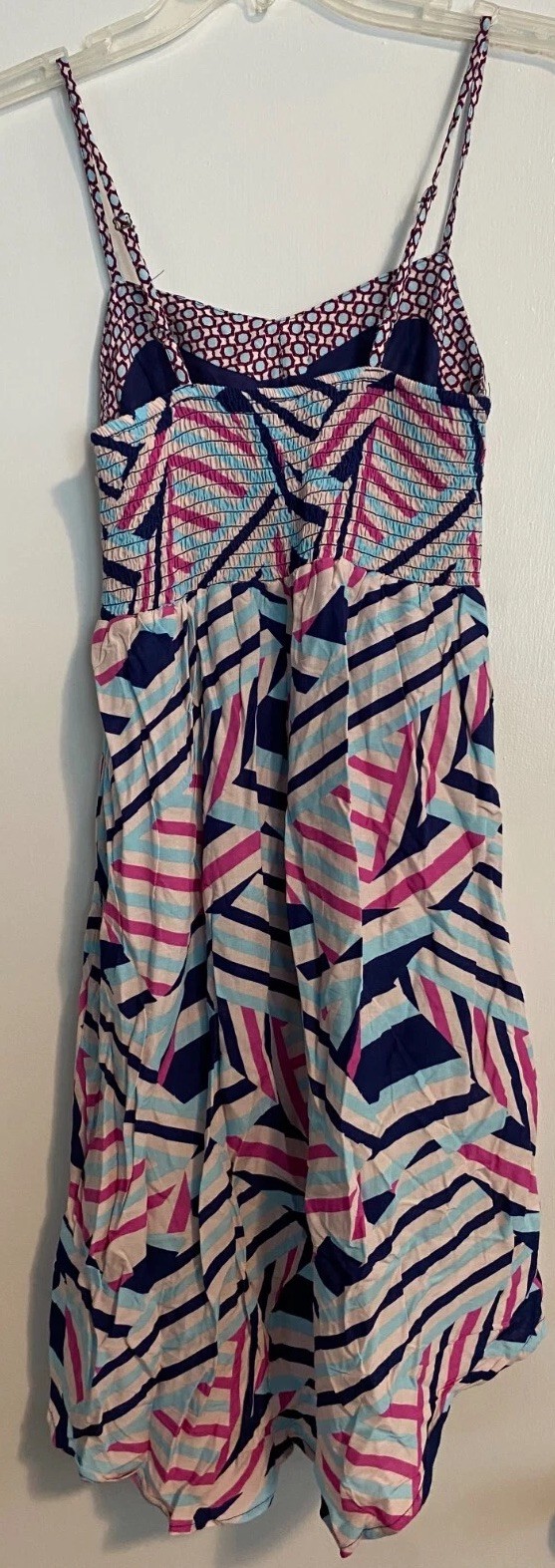 High-Low Asymmetrical Dress Xhilaration Junior Girls Size XS Blue Pink Geometric