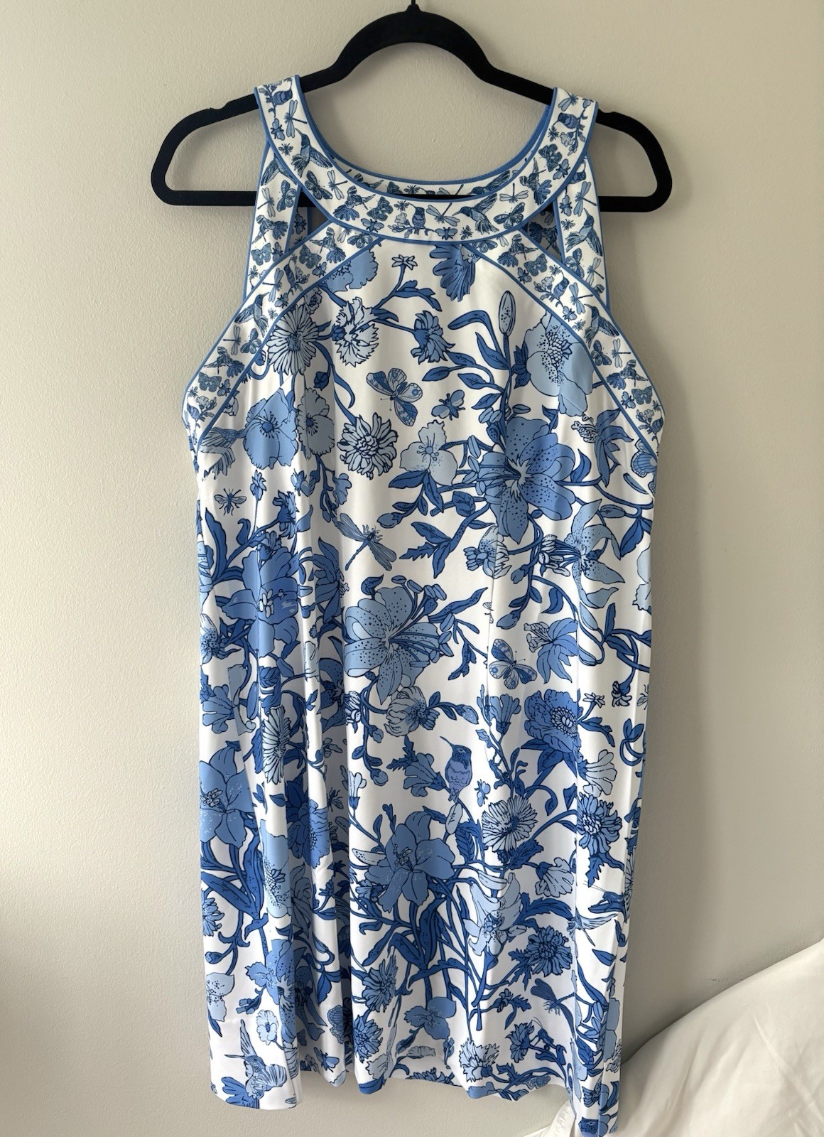 Gretchen Scott Isosceles Jersey Dress Sz XXL Birds And Bees Print New With Tags