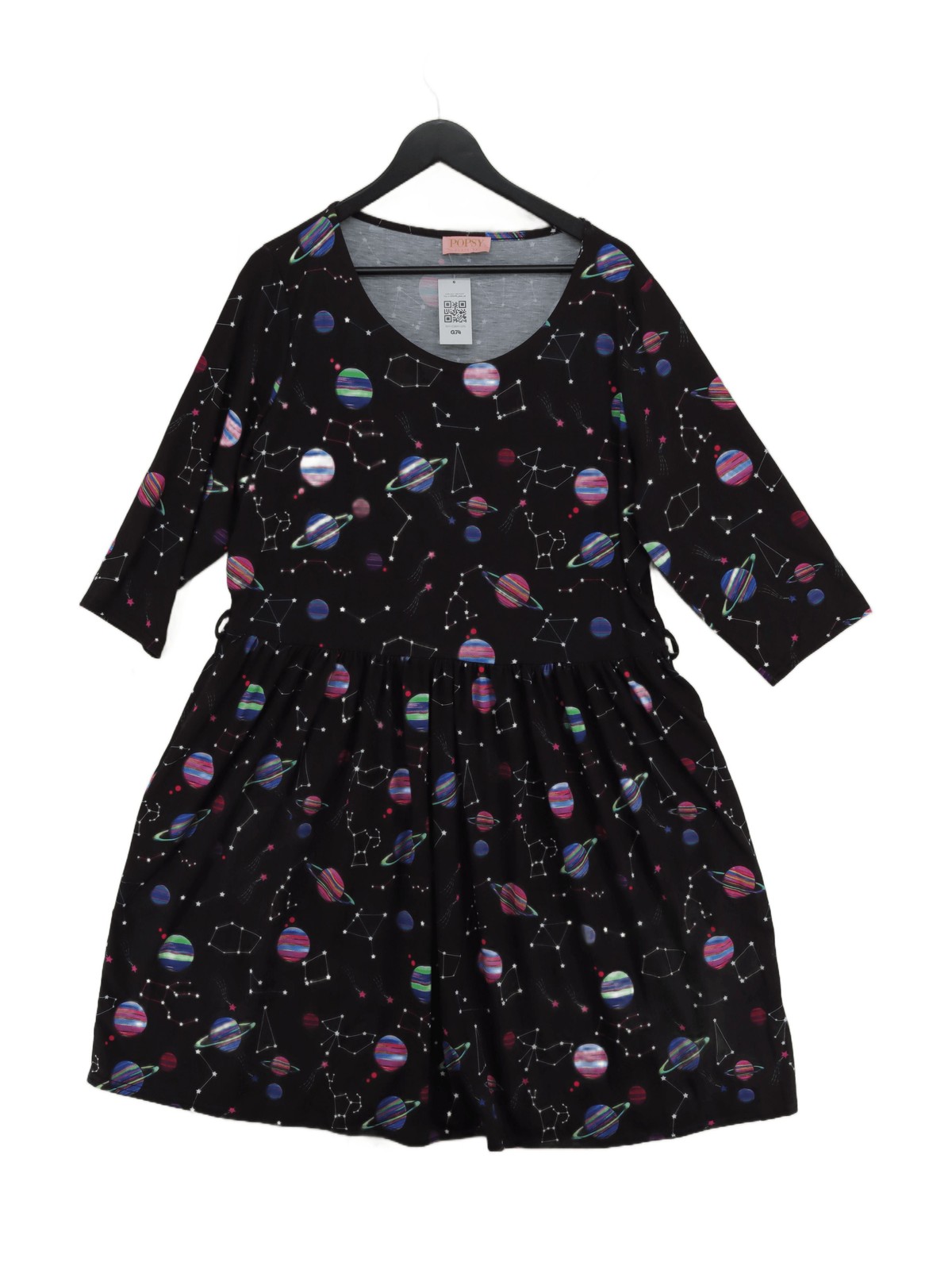 Popsy Skater Mini Dress UK20 in Black