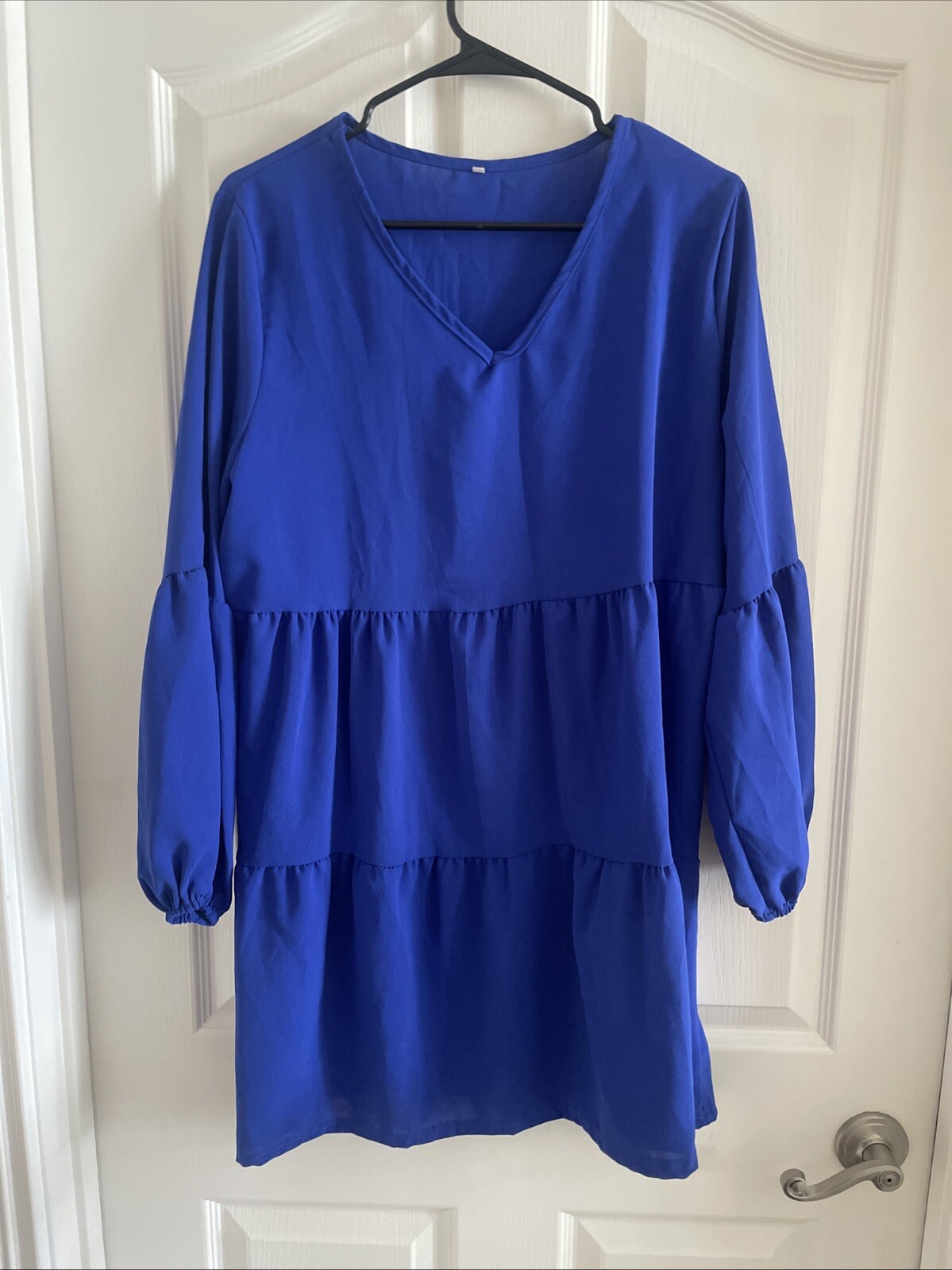Women’s Large Blue Long Sleeve Dress, Lightweight, Breathable