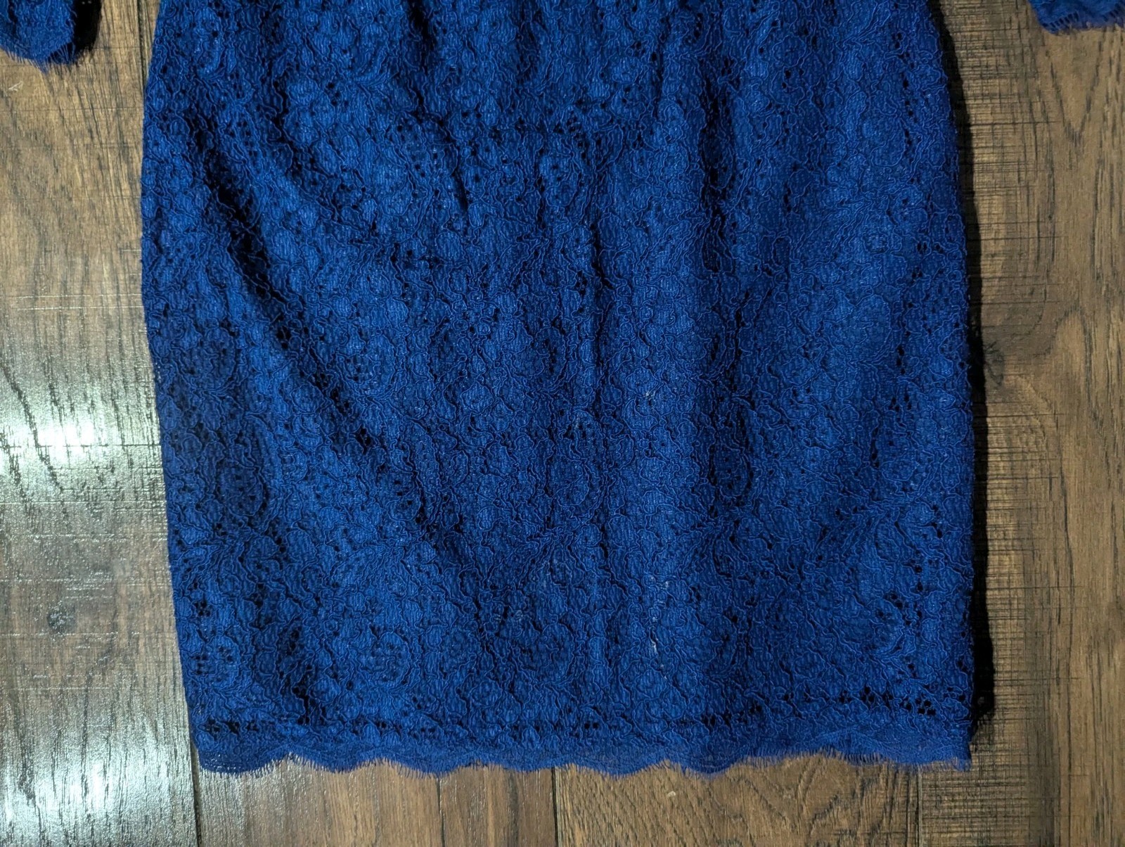 Adrianna Papell Royal Blue Lace Mini Dress Back Zipper Accent Sz 4 NWT Gorgeous