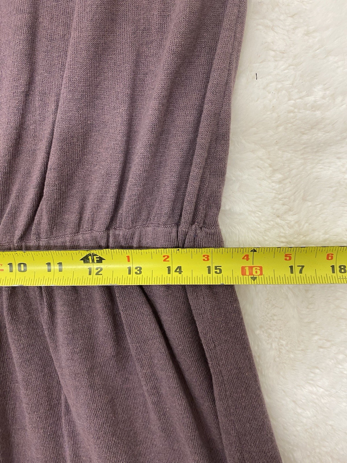 Lilla P Womens Draped Neck Cashmere Blend Mini Sweater Dress Size Large $198