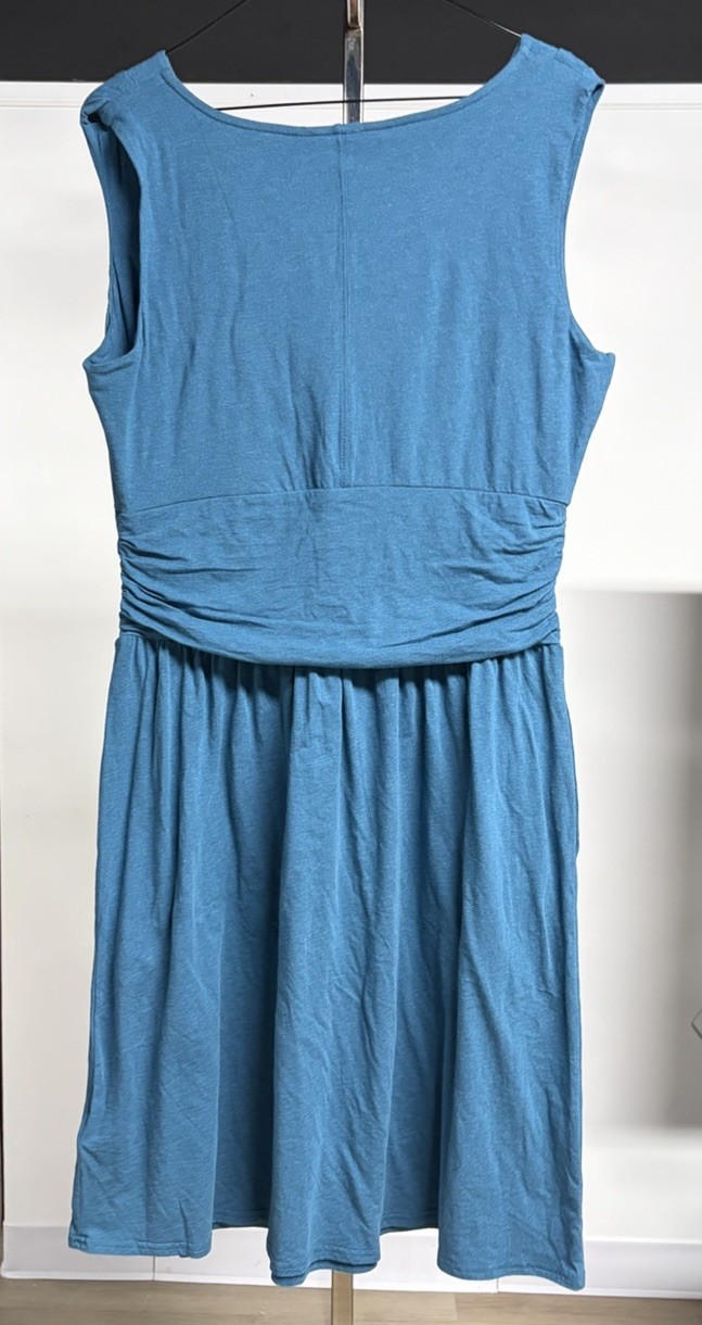 The North Face Blue Dress L Stretch Knit NWT Casual Travel Cotton Modal Blend