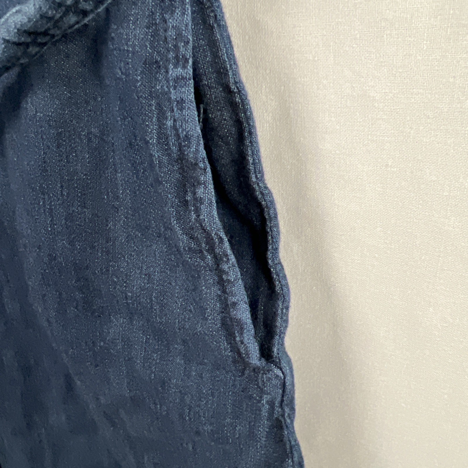 A New Day Dress Womens Medium Dark Wash Denim Shirt Long Sleeve Tie Belt