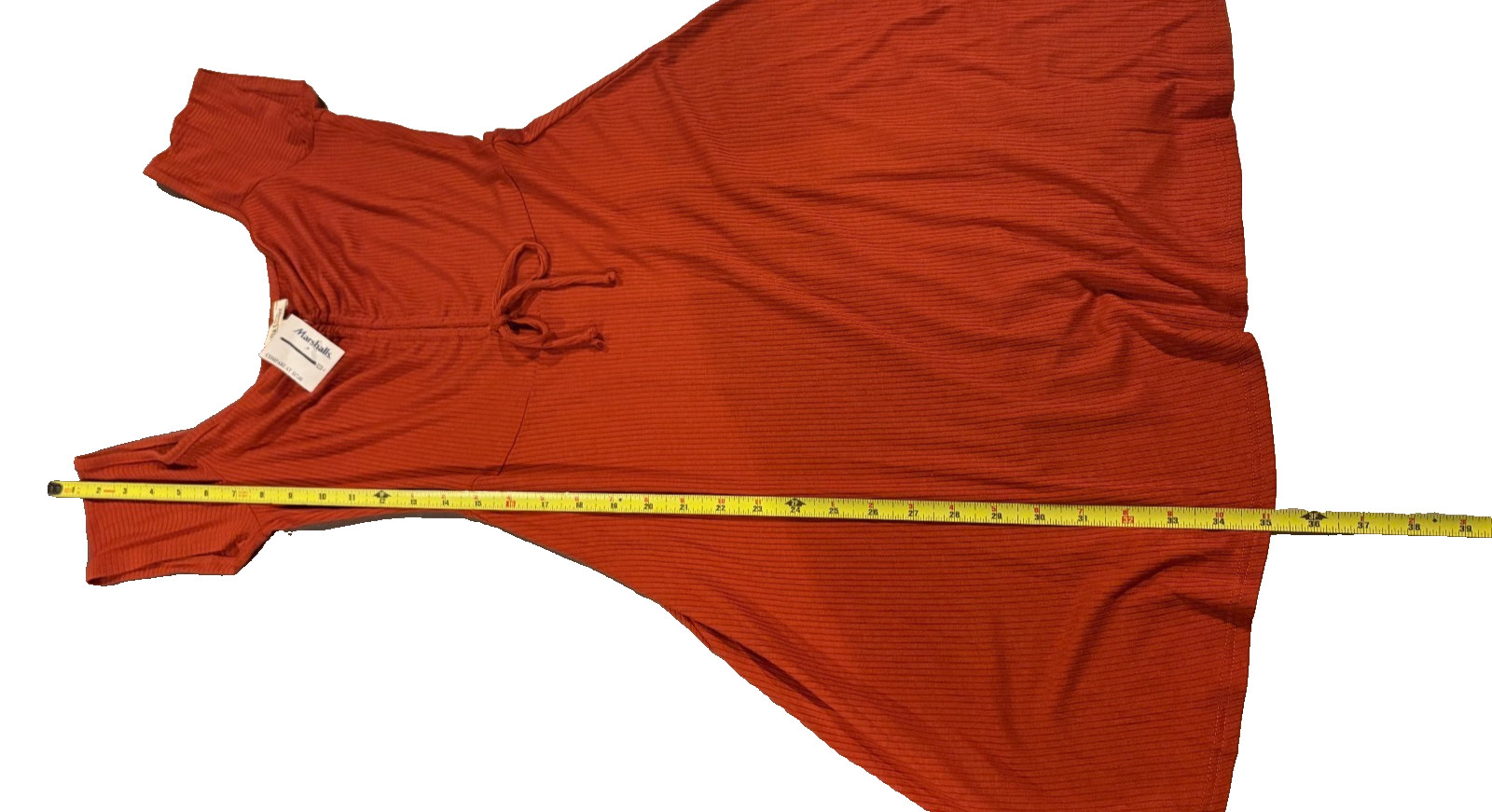 Rolla Costa Dress Sleeveless Stretchy Size S Rust Orange New Wrinkle Resistant