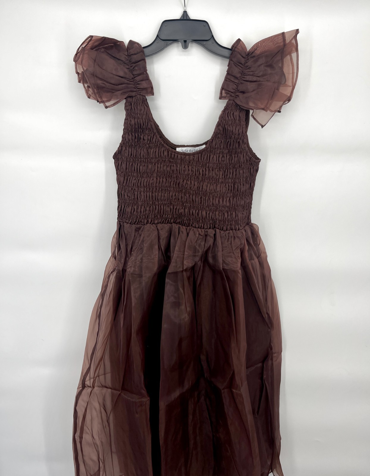 Sofie the Label Brand Taffeta Ruffle Midi Dress Size S Whimsigoth Fairycore Brow
