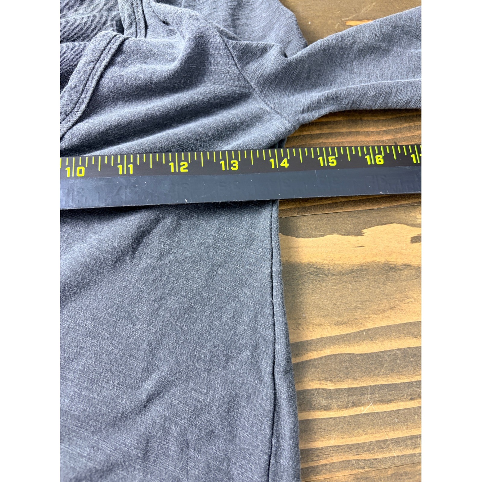 Standard James Perse Mini Dress Womens XS Gray Long Sleeve Slub Knit Ruched USA