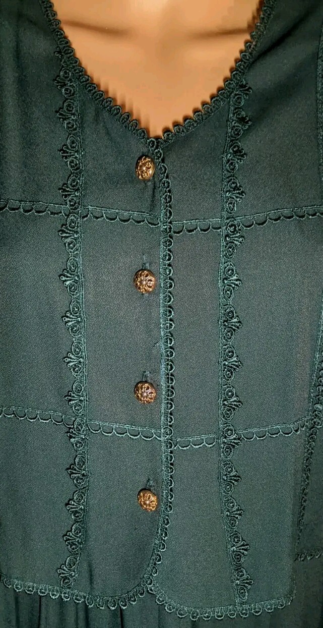 VINTAGE S.L. PETITES Jacket Dress GREEN Blazer Vest & Dress Suit Size 12 PETITE