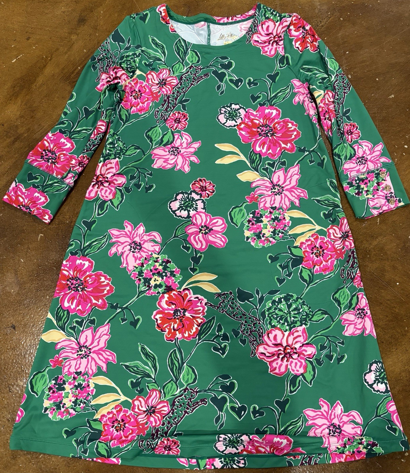 Lilly Pulitzer UPF 50+ Solia ChillyLilly Dress Multi Safari Sanctuary Size XXS