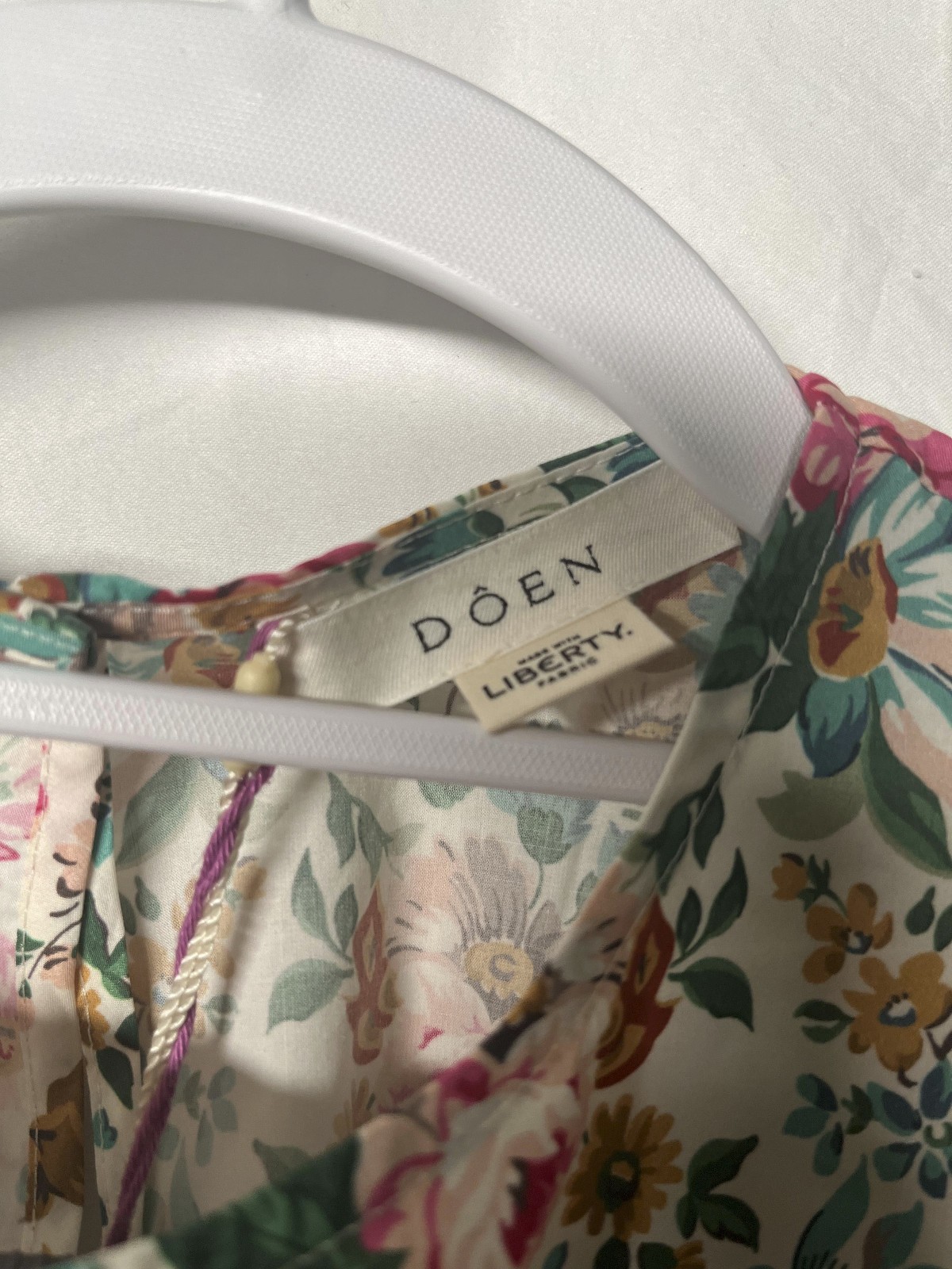 DÔEN adele floral-print cotton-poplin mini dress SIZE 0