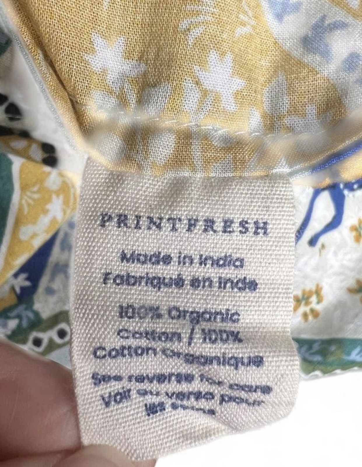 Printfresh The Devon Dress in High Horse Size Large OrganicCotton Has Small Hole