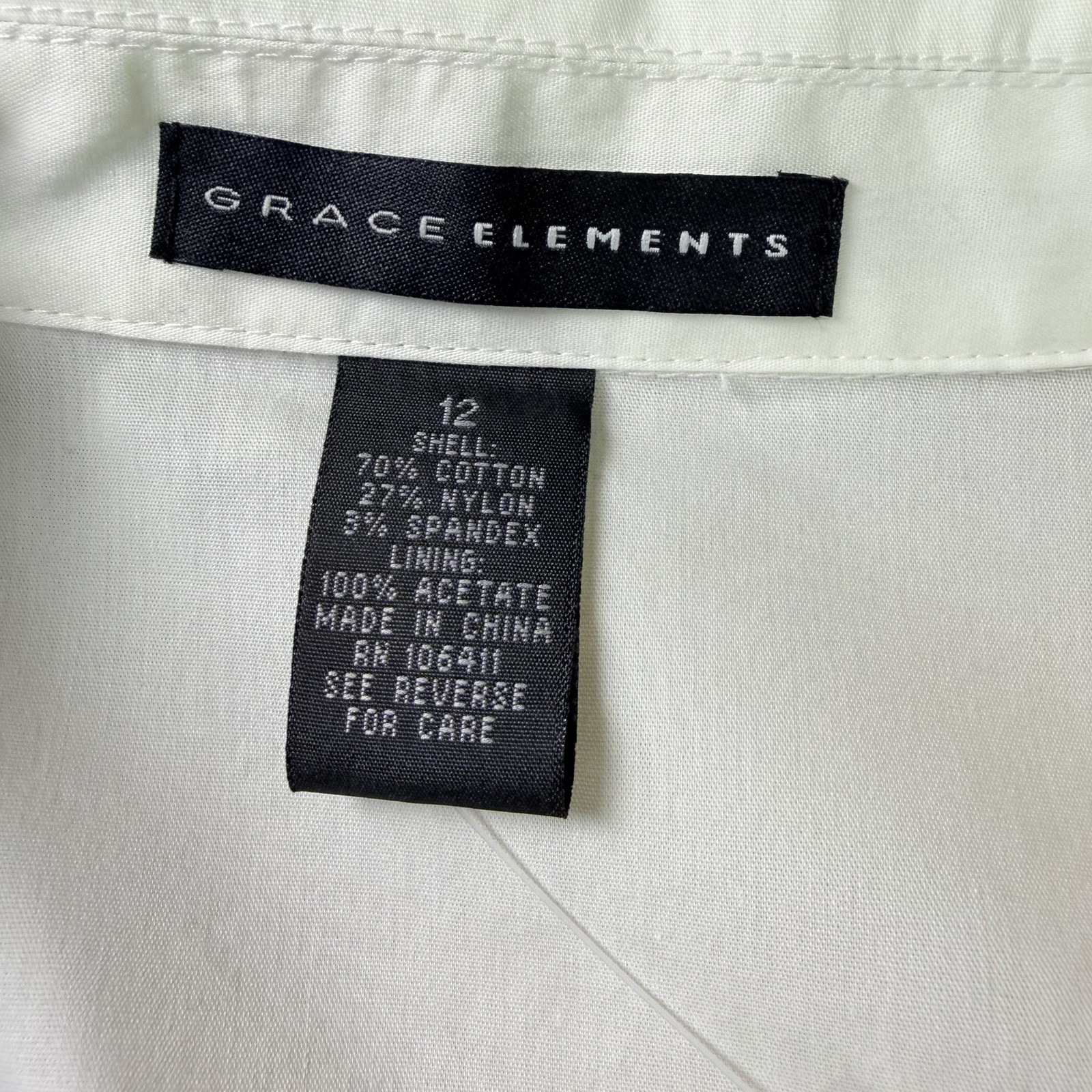Grace Elements A-line Dress Black White 12 Classic Officesiren Career City NWT