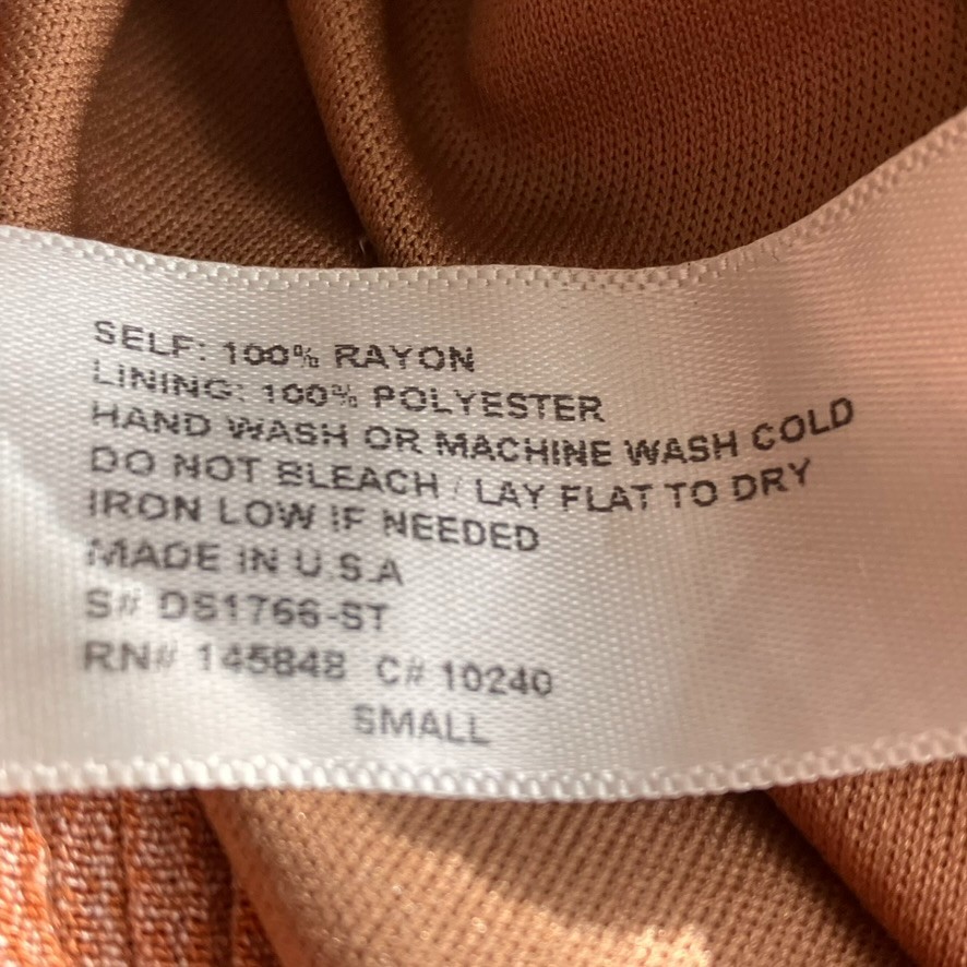 French Grey Stitchfix Brown Floral Cottagecore Midi Dress Crinkle Size Small