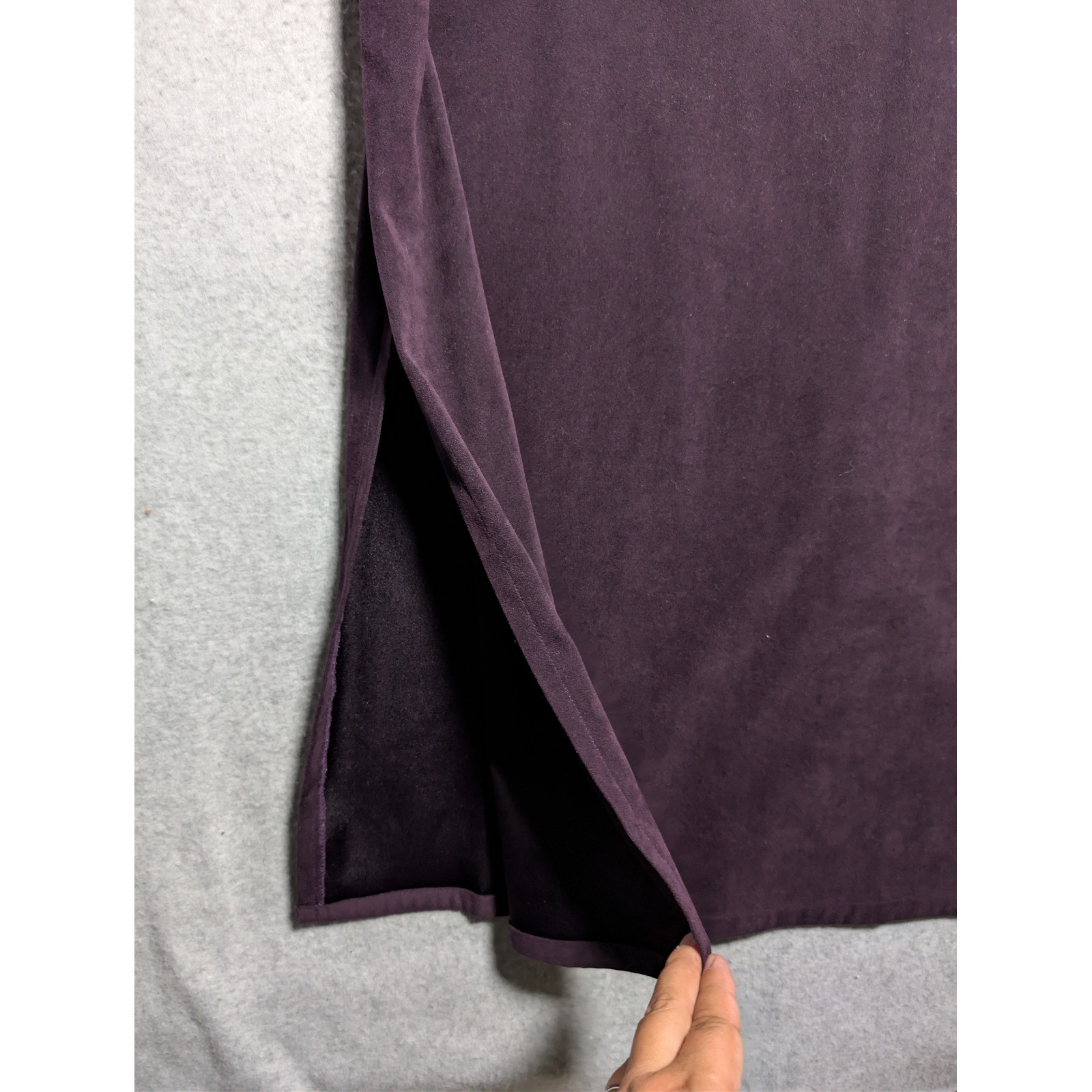 Pinafore Maxi Dress Medium Dark Purple Whimsigoth Sleek 90s Style Side Slits VTG
