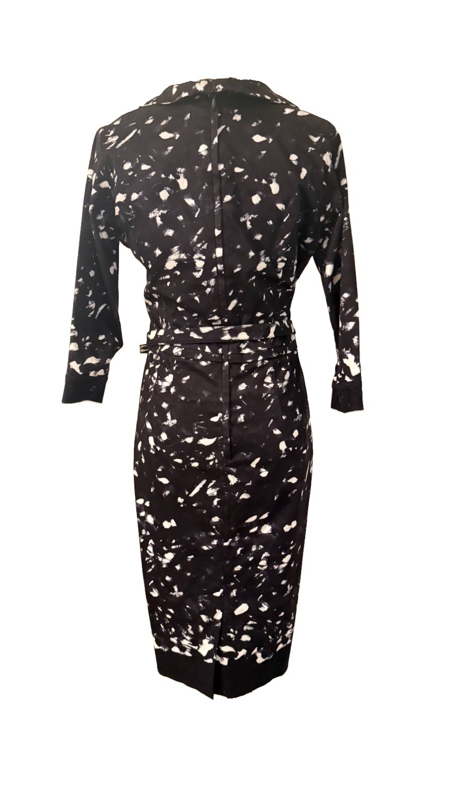 Samantha Sung Audrey Dress Shirt Collar, 3/4 Sleeve midi Length,Stretch.
