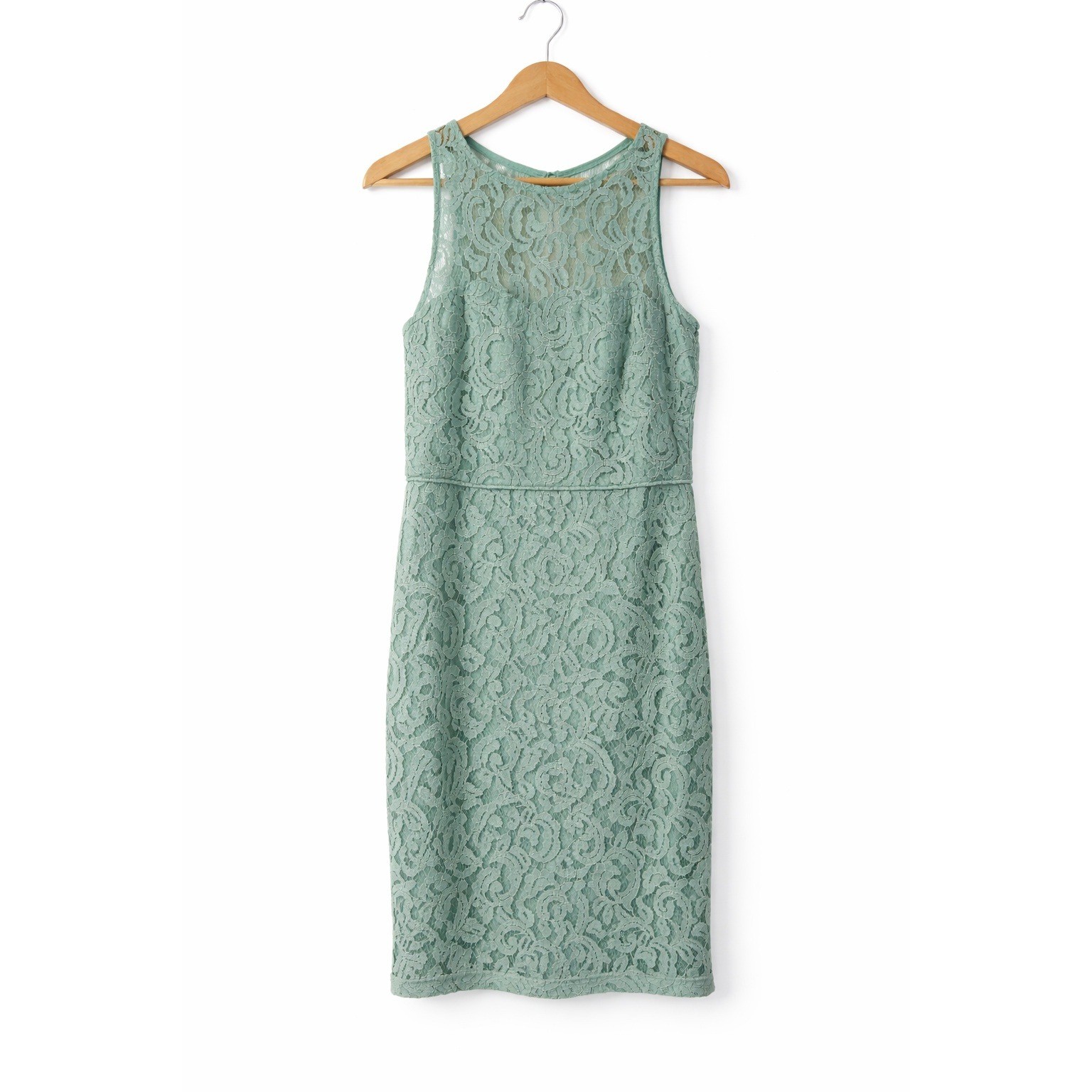 Marina Lace Sheath Dress Green Sleeveless Knee Length Women’s Size 10 NWT
