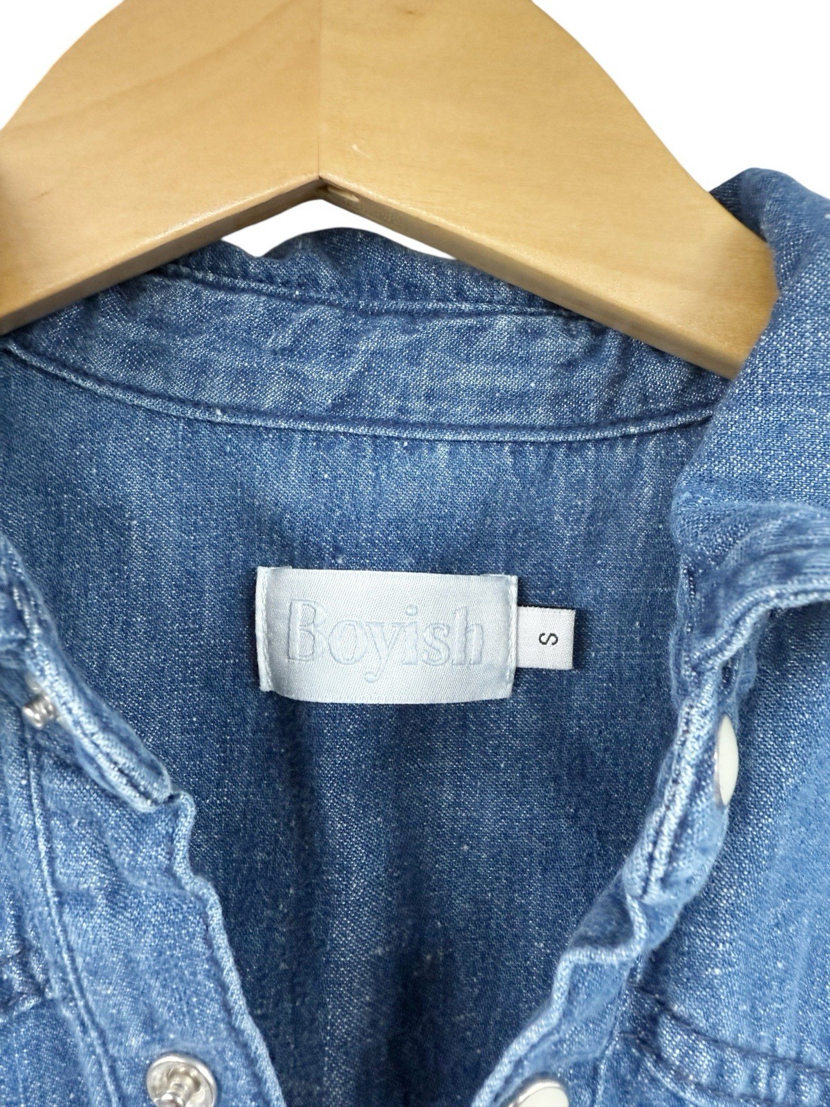 Boyish Jeans Revolve Marcel Western Shirt Dress In Blau Minimalist Womens Small