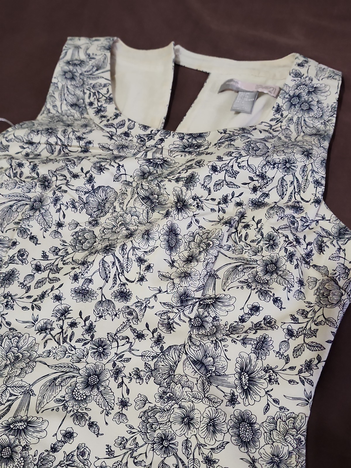 Forever 21..beautiful Print Dress. Black + Bone. stretch..cotton Blend. Sz. Xs.