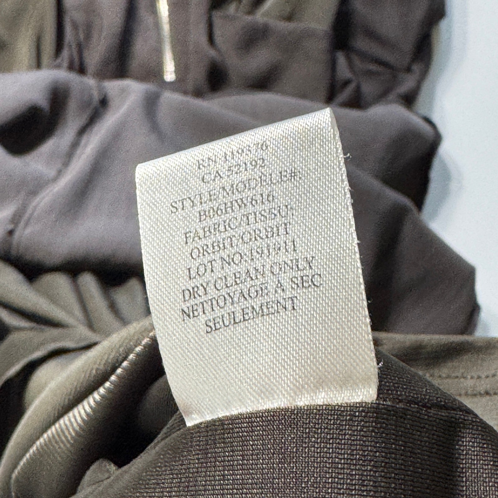 Helmut Lang Draped Cocktail Dress Womens 8 Grey Excellent Asymmetrical Belted