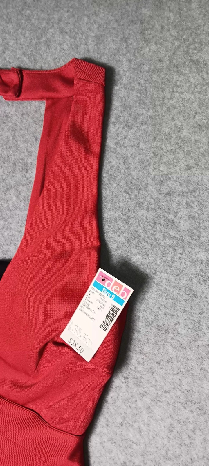 NWT! Deb Mini Slip Dress Womens Size 7 Red Mesh Vneck Button Zip Up Formal…