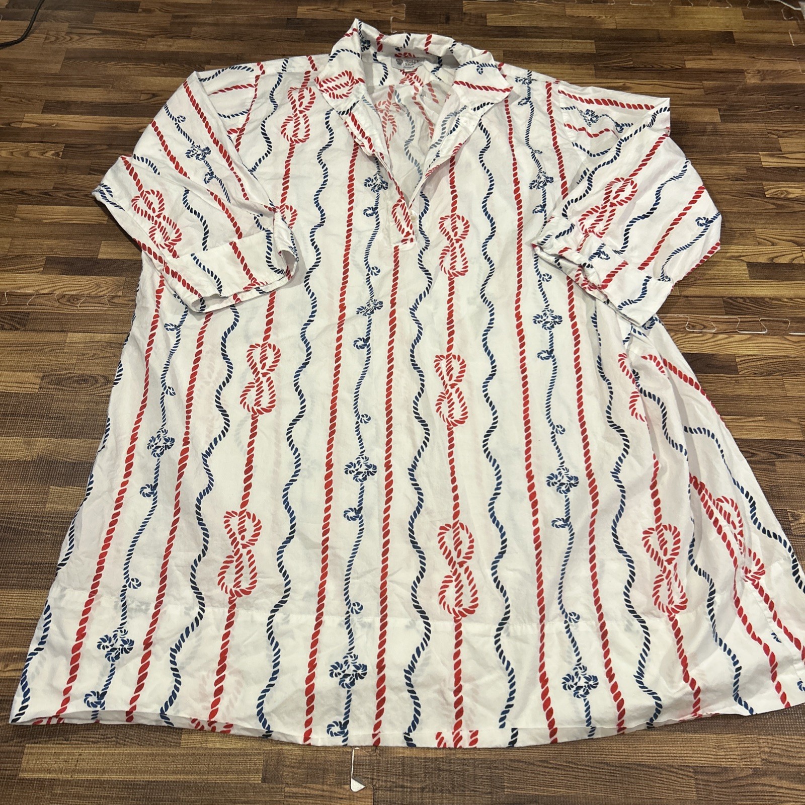 Holly Shae Nautical Knot Patriotic Cotton Tunic Dress XL/XXL Casual