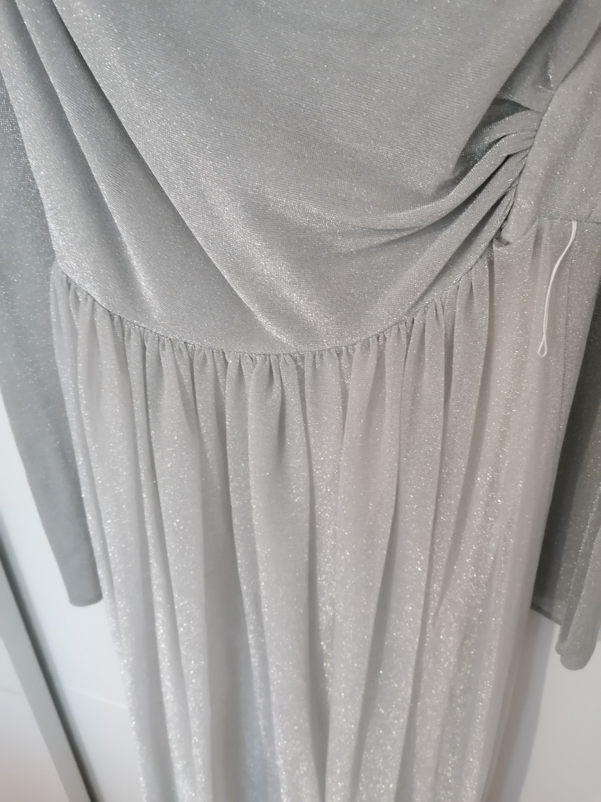 GoldStart Soirée Evening Dress Silver Lurex Glitter – Couture Munich-Paris