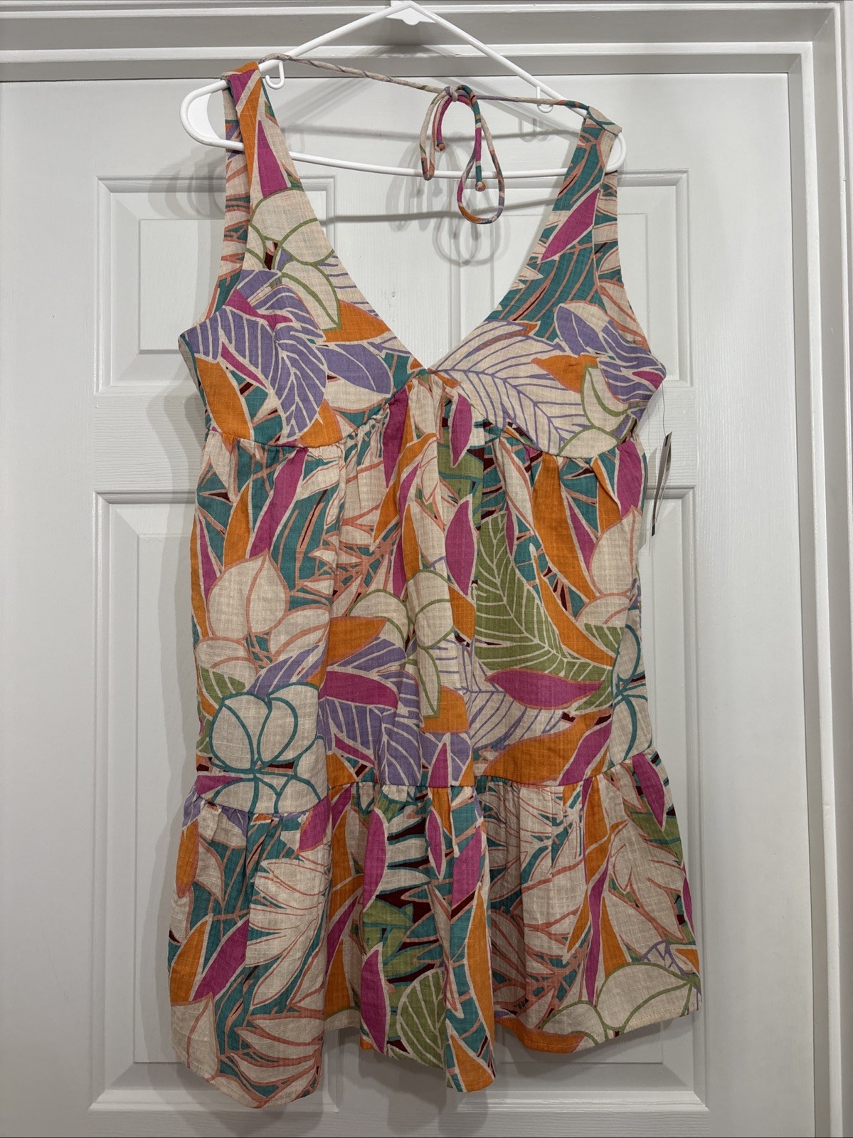 Women’s Rip Curl Cala Vadella Beach Cover Up Dress Womens Pink Orange Size Small