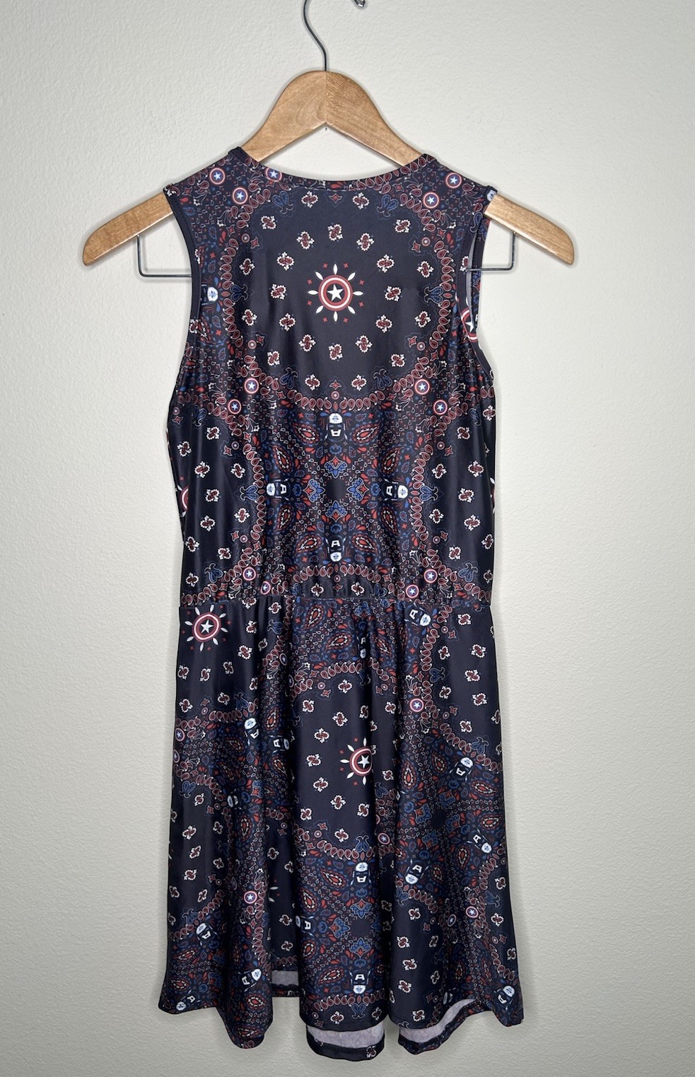 Mighty Fine Marvel Comics Captain America Womens Size S Bandana Skater Dress