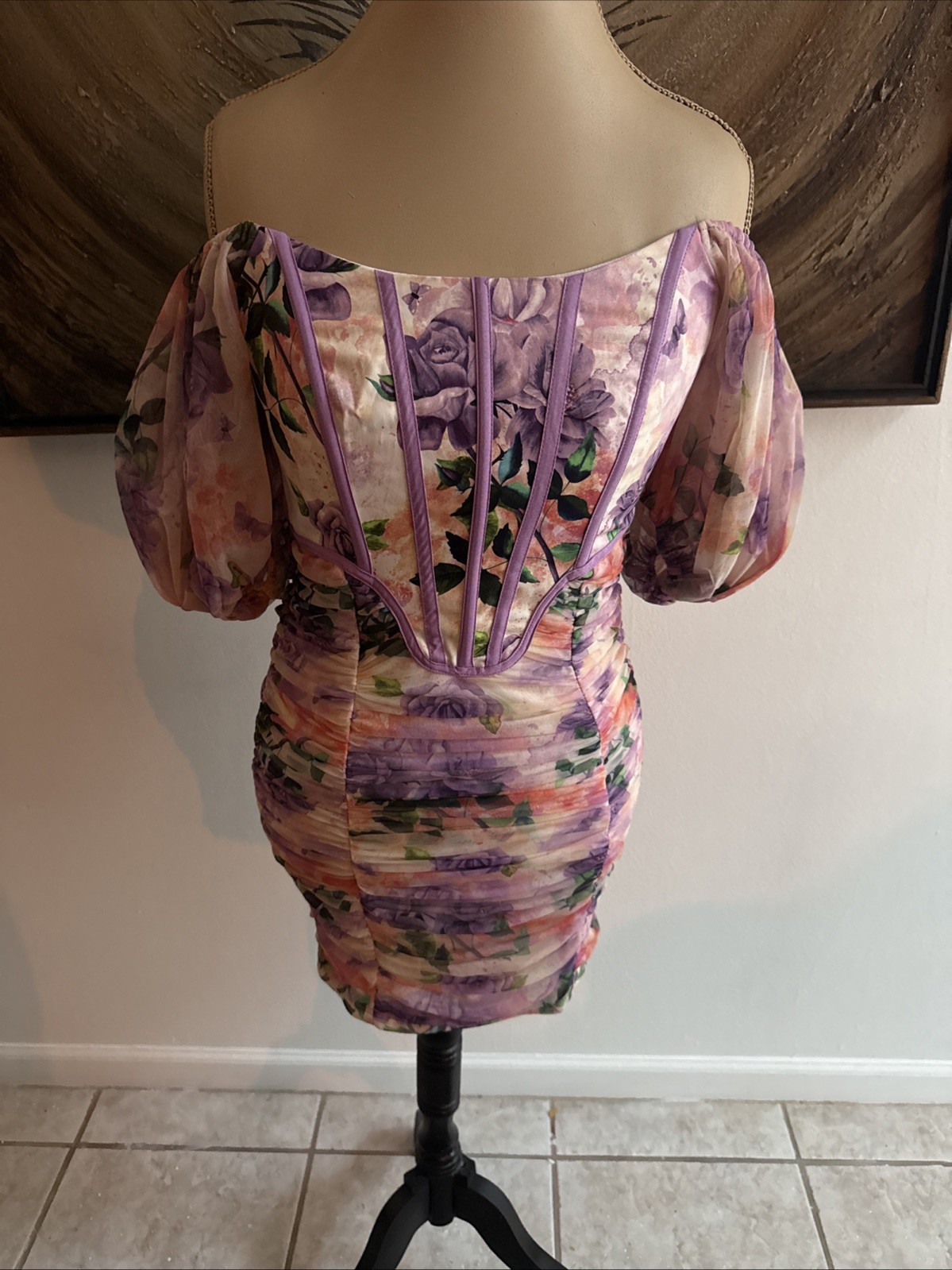A Peach Multicolor Dress Size S