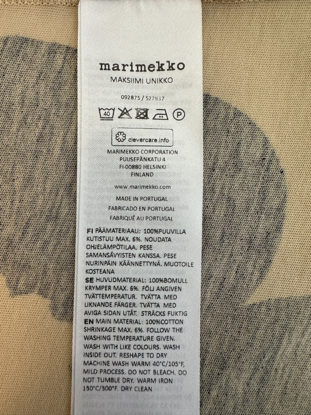 Marimekko Maksiimi Uniko A-line Cotton Jersey Big Poppies Size L Maxi Dress