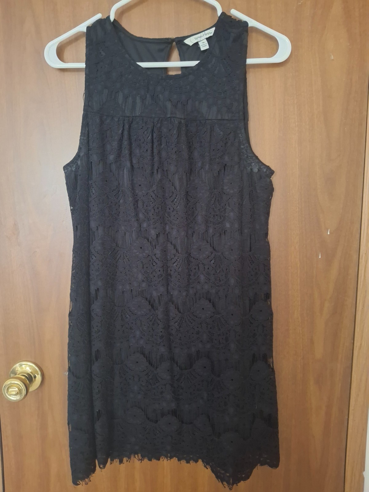 Speechless Women’s Size M Black Floral Lace Sleeveless Dress Regular