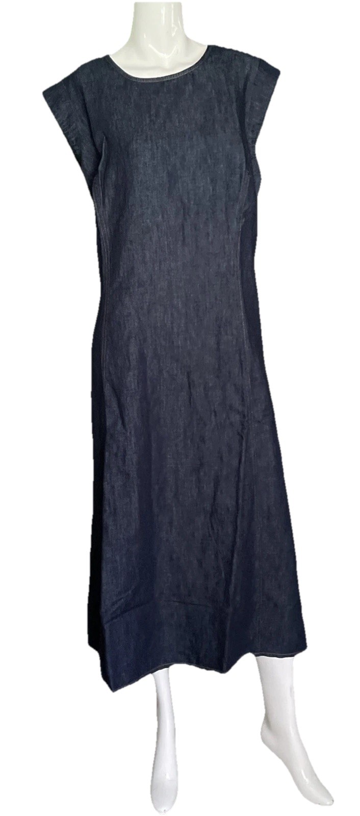 NWT!Seamed Indigo Midi Sz XL J Jill Denim Dress -pocketsMsrp$139