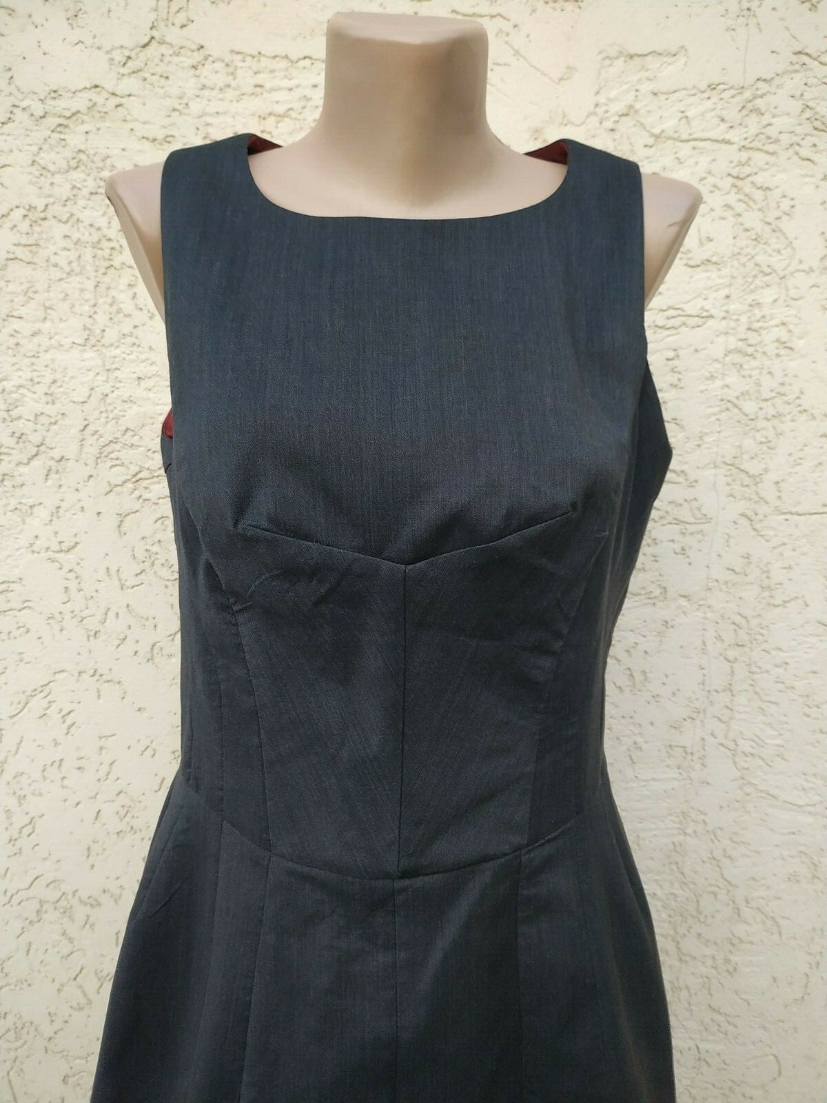 Paul Smith Grey 100% WOOL Shift Style Dress, Size 42