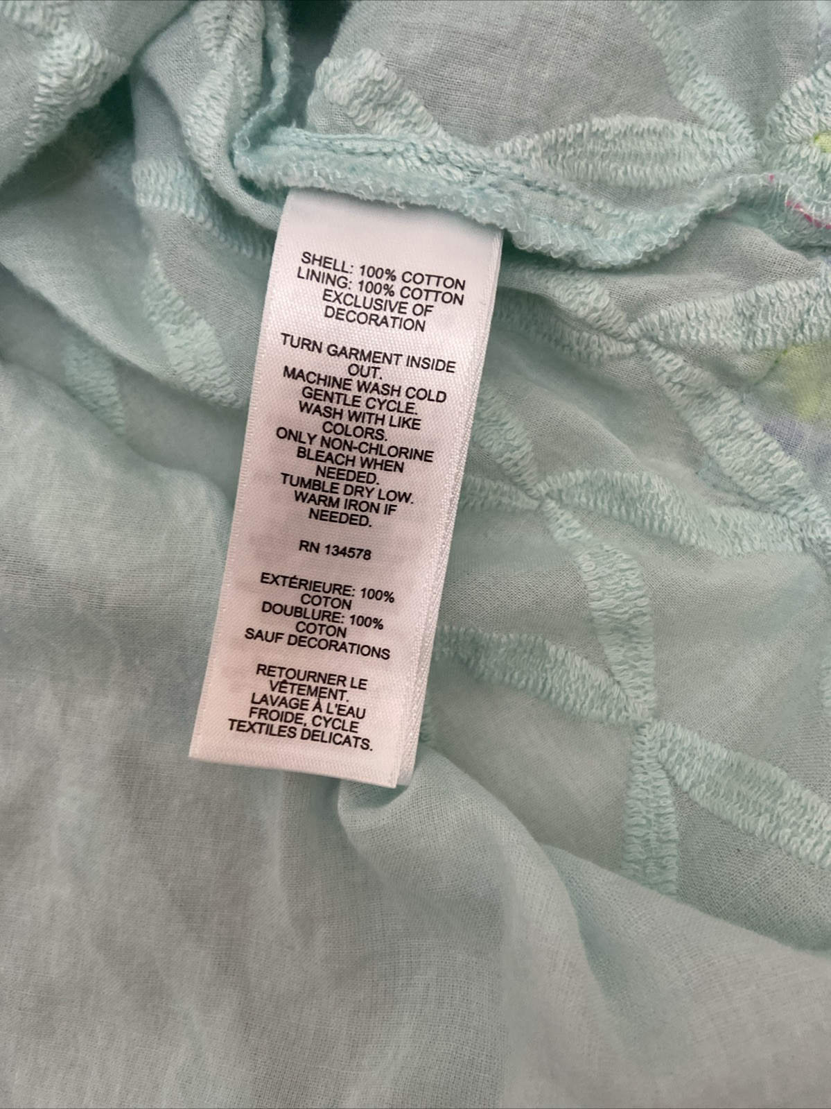 Vineyard Vines Blue Yellow Lined Cotton Embriodered Tunic Dress Sz XXS