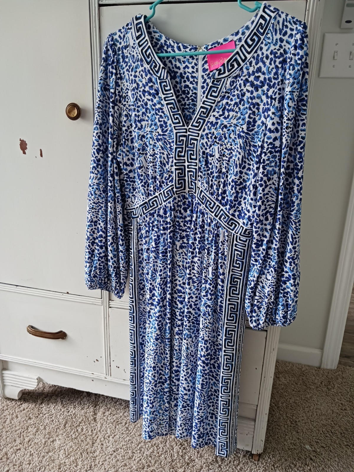 Lilly Pulitzer Dress Blue Animal Print Size 6