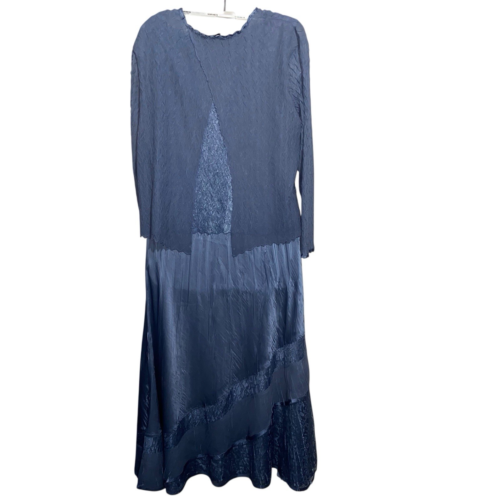 Komarov Dress W/ Jacket Medium Charmeuse Satin Wedding Mother Of Bride Fairy