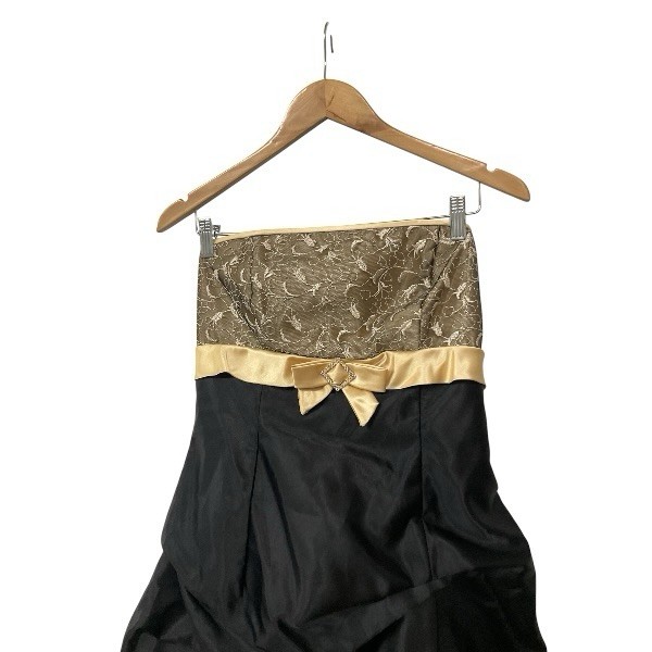 Jessica McClintock for Gunne Sax Black & Gold Bubble Mini Dress 9