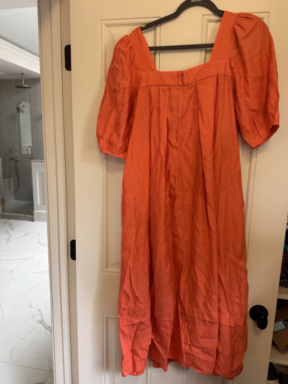 Hunter Bell Nap Midi Preppy Boho Core Oversized dress size XS puff sleeve HH112
