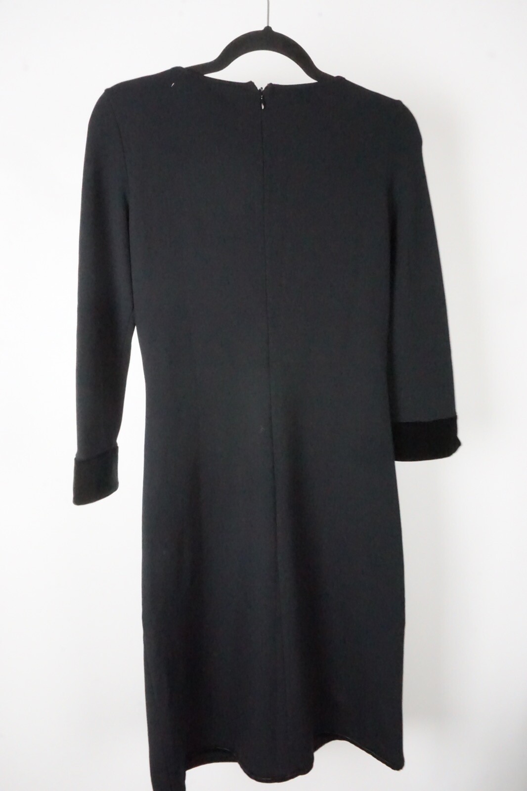 Giorgio Armani Black Velvet Outline Silk Blend Dress Sz 6 US 42 EU BRAND NEW