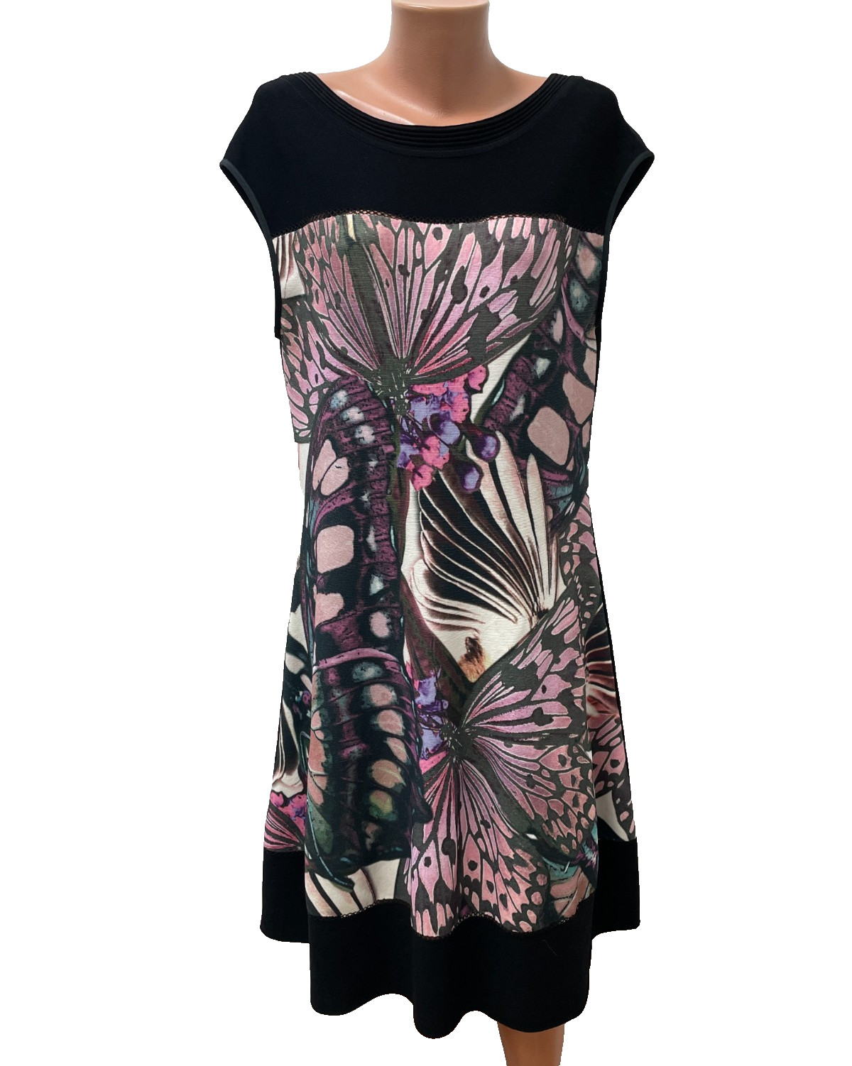 Marc Cain women’s dress multicolored knit dress midi calf length 42 – 44 – L / XL