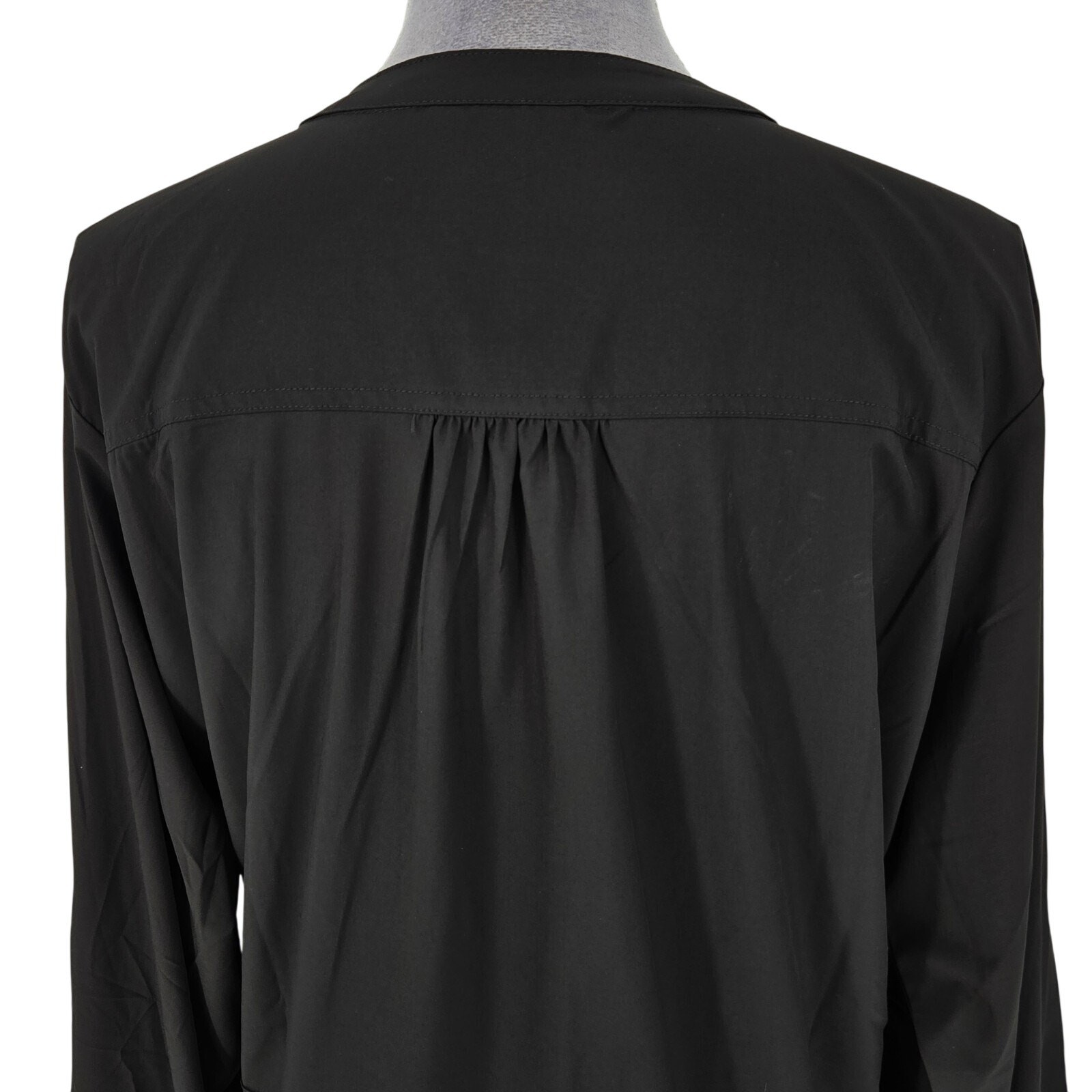 Orvis Dress Womens 2XL Black Henley Tie Waist Stretch Pockets Pack and Go New
