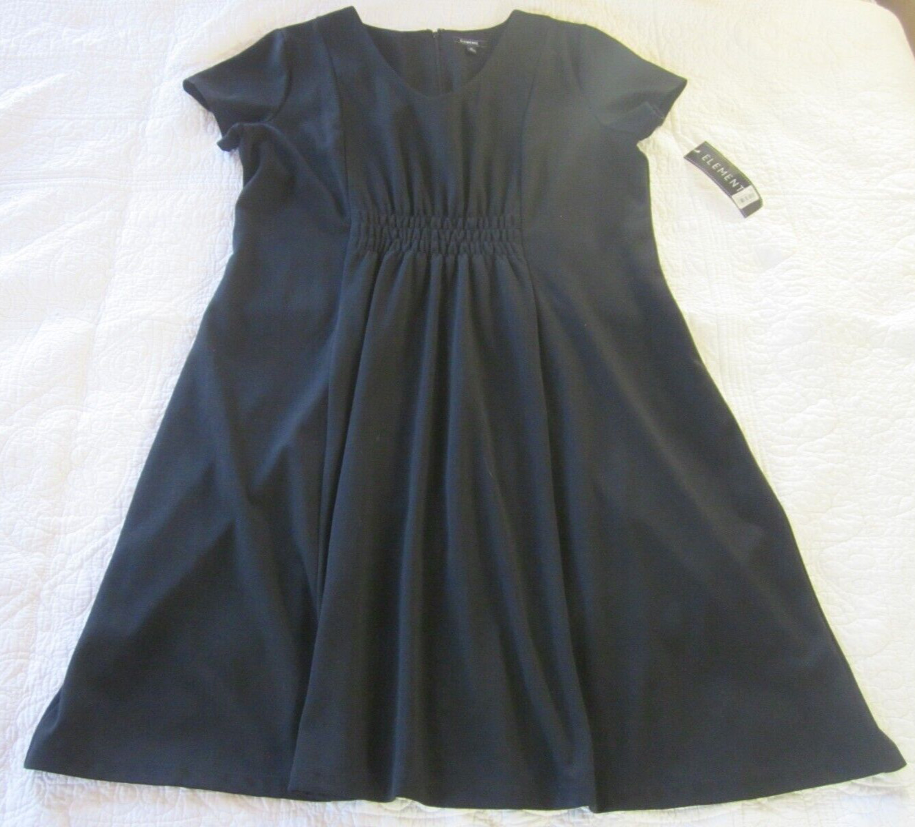 Elementz Womens Dress Size XL Black Short Sleeve