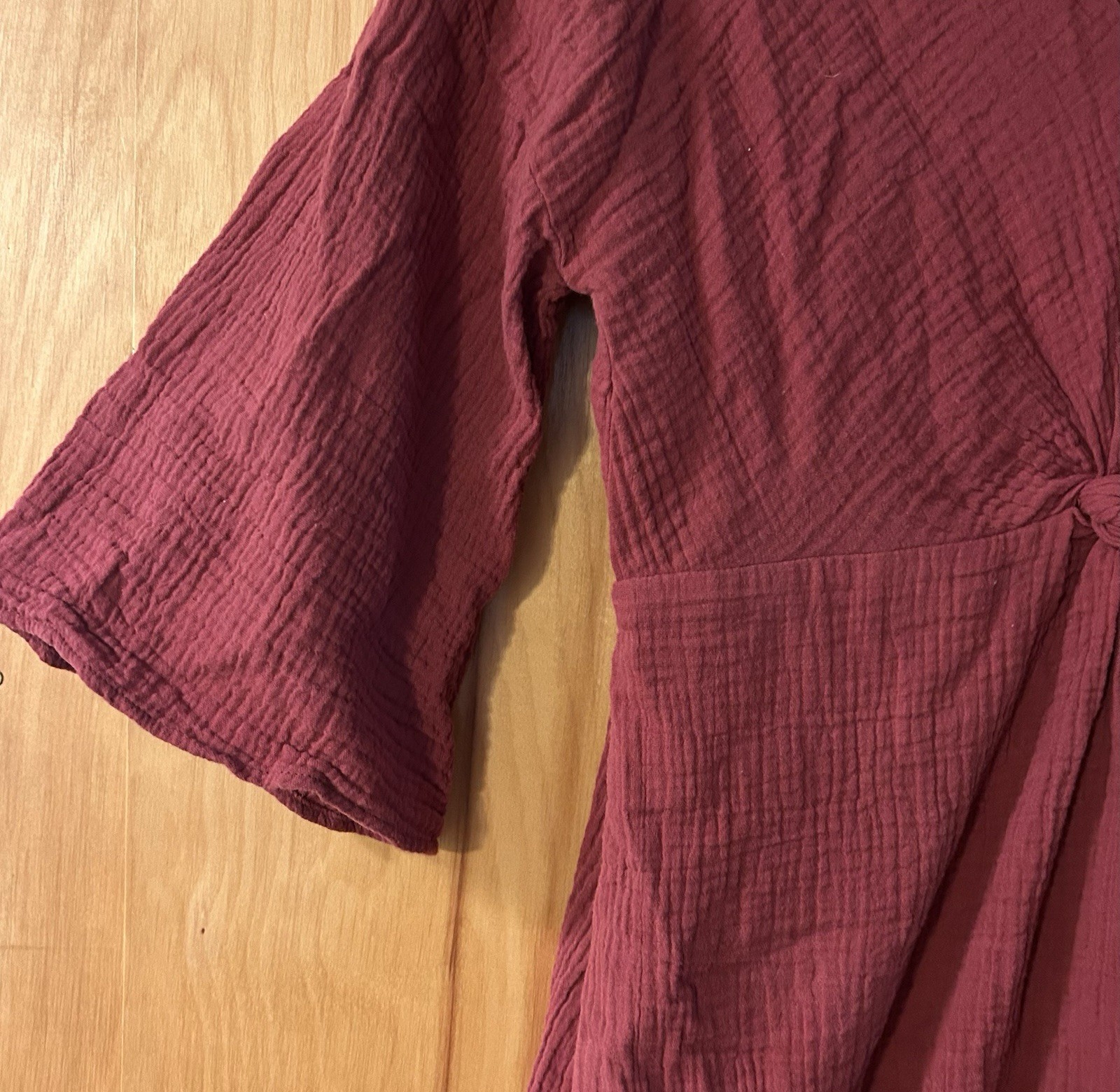 Very J Dress L Rust Cool Gauze Lined Cotton