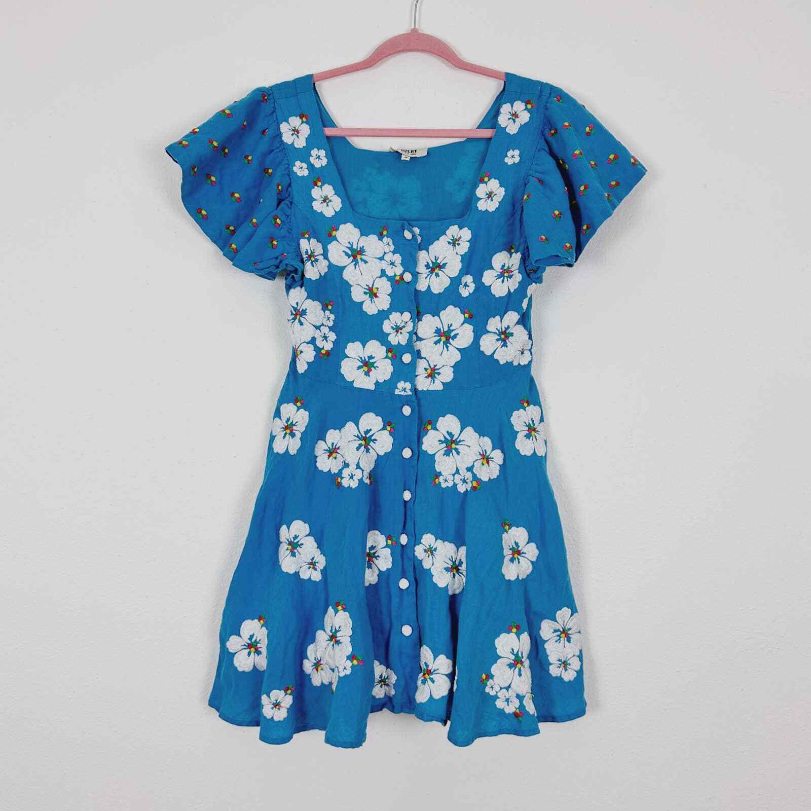All Things Mochi Blue Kay Mini Dress Size M