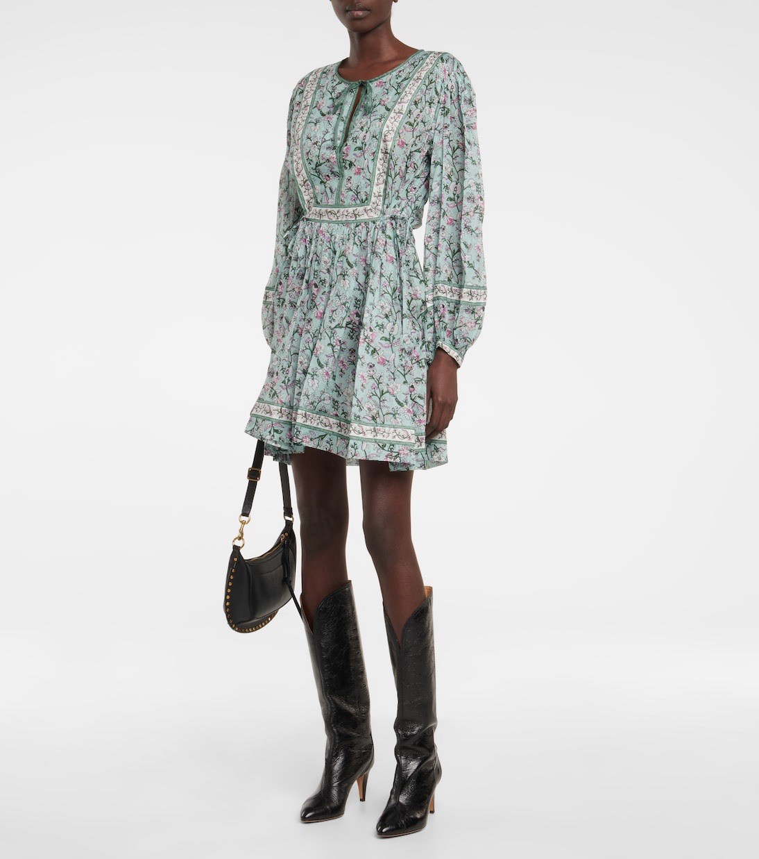Isabel Marant Etoile Dress EU 42 AU 14 US 10 Gilinesia Blue Green Floral Cotton