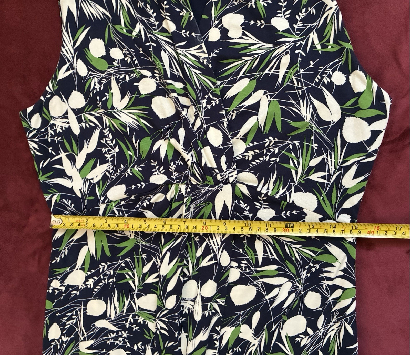 Hobbs London Nadia Sleeveless Jersey Midi Dress Collared Faux Wrap Stretchy 8
