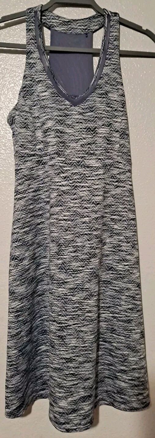MPG Sport Mondetta Performance Gear Travel Dress White/Gray Sleeveless Sz Small