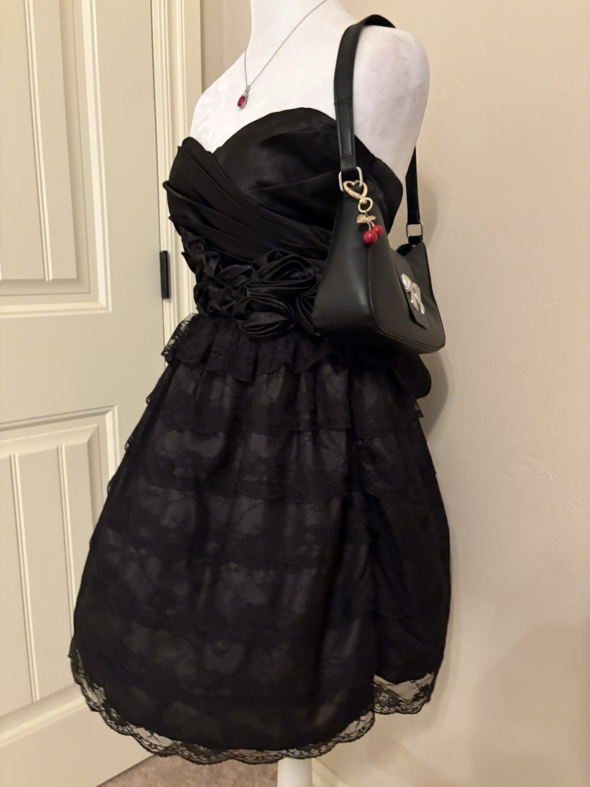 Y2K Black Strapless Dress